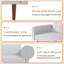 Canapé-lit futon Lelland, canapé-lit convertible en tissu, canapé-lit, lit de jour pour salon, appartement, bureau