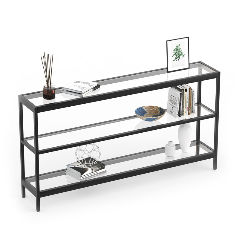 Jaiprakash Console Table, Black, 29.33" H x 55" W x 10" D