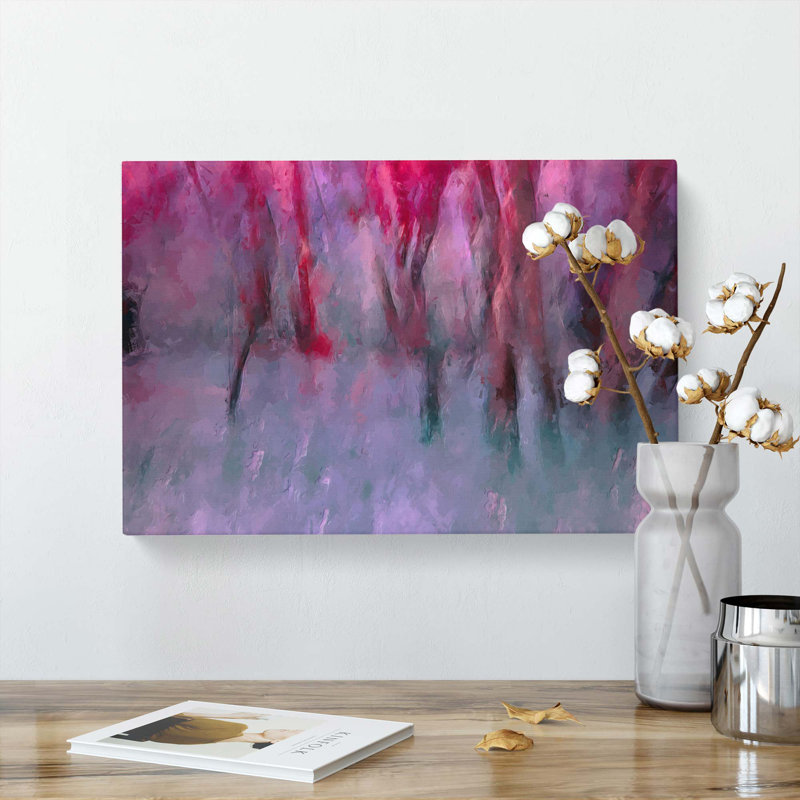 Abstract Forest In Abstract - Wrapped Canvas Painting, 60cm H x 91cm W x 3cm D