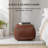 Florence 16" Cognac Upholstered Pouf Ottoman-117301678