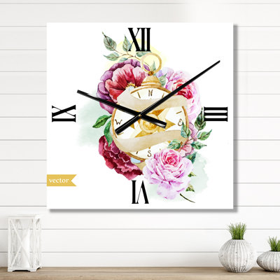 Horloge murale boussole