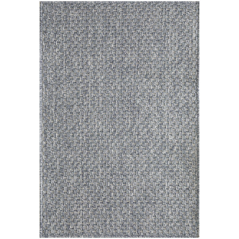  Tulum 2' x 3' Denim Outdoor Rug, Rectangle 2' x 3', Denim