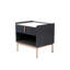 Modern Living Area End Table With White/Grey Stone Surface And Frame - Functional Stylish Option Luxury Decoration Design