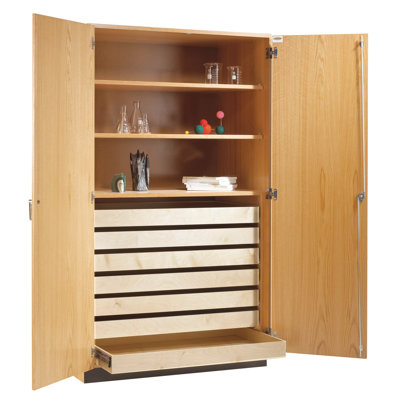 7 Compartment Manufactured Wood Classroom Cabinet