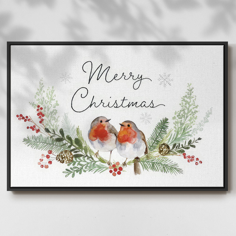 Winter Winter Collection, reproduction d'art sur toile encadrée, H 17 po x l 25 po x P 1,5 po, Noir