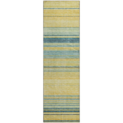 Premium Machine Washable Prisco Yellow Rug