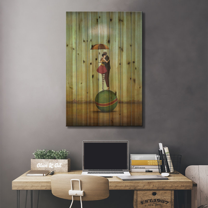 Circus Romance par Duy Huynh - impression sur bois sans cadre, H 40 po x l 26 po x P 1,5 po