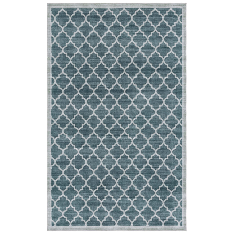 Shealin Machine Washable Performance Geometric Rug, Rectangle 6' x 9'