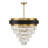 Marquise 9-Light Chandelier in Matte Black with Warm Brass Accents