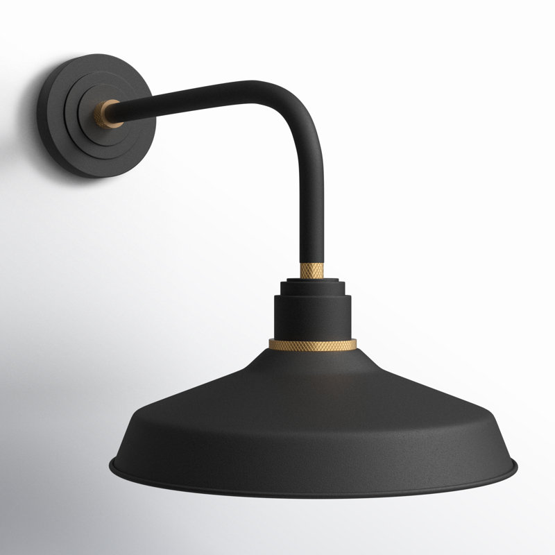 Foundry Wall Mount Outdoor Barn Light, Textured Black, 16" H x 12" W x 23.75" D