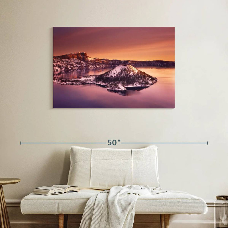 Alvord Wizard Island In Winter, 26" H x 39" W
