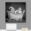 Reproduction d'art sur toile, chiot et chien dans une baignoire avec jouet-88363577