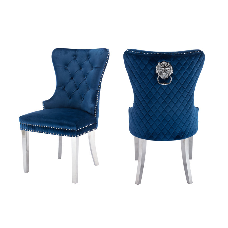 Chaise d'appoint à oreilles Berendt, Bleu