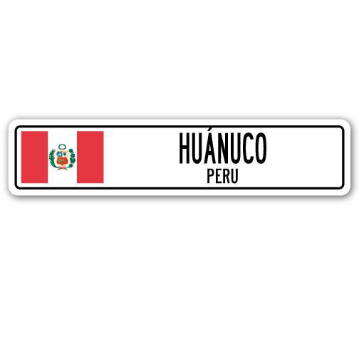 Panneau de signalisation en aluminium Huonuco, Pérou, H 6 po x l 24 po x P 1 po