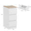 25cm W Engineered Wood Bedside Table