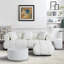 86.61'' W Upholstered Sofa with Ottoman-627404186