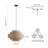 3-Light Dimmable Drum Chandelier with Adjustable Length