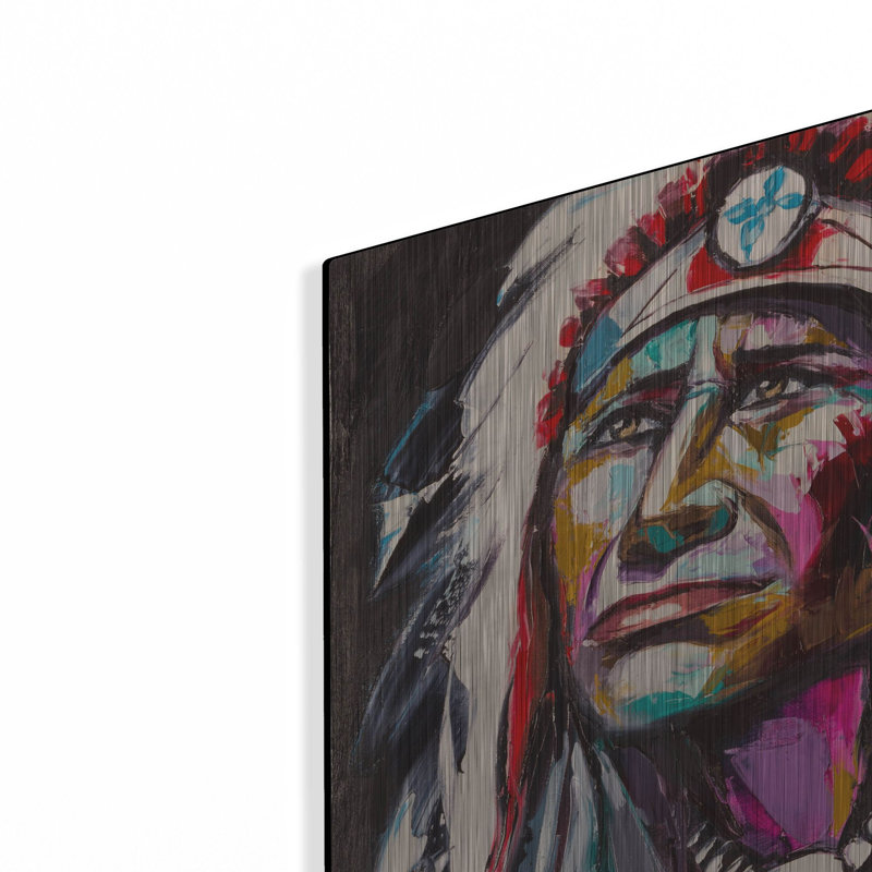 'Brave Hawk' Metal Wall Art, 12" H x 12" W