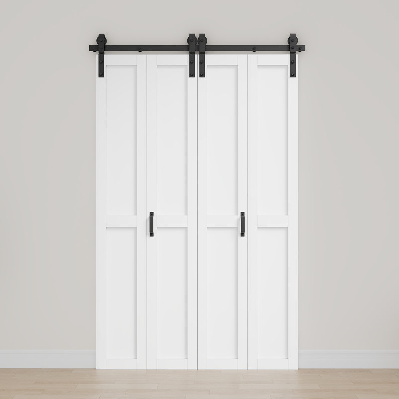 Porte de grange pliante double 84 po H 84 po, 50' x 84', 2 panneaux