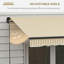 Auvent rétractable Outsunny, abri de terrasse pour auvent avec poignée à manivelle, tissu résistant aux rayons UV et cadre en aluminium, balcon, cour et-208583055-208583054