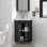 Meuble-lavabo de coin simple 17 po avec lavabo en céramique et armoire de miroir non inclus
