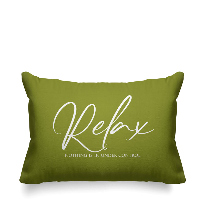 Housse et insert de coussin rectangulaire Aspire Relax Rien n'est sous contrôle, Avocat