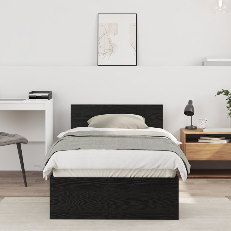 Bed, Small Single (2'6), Black Oak