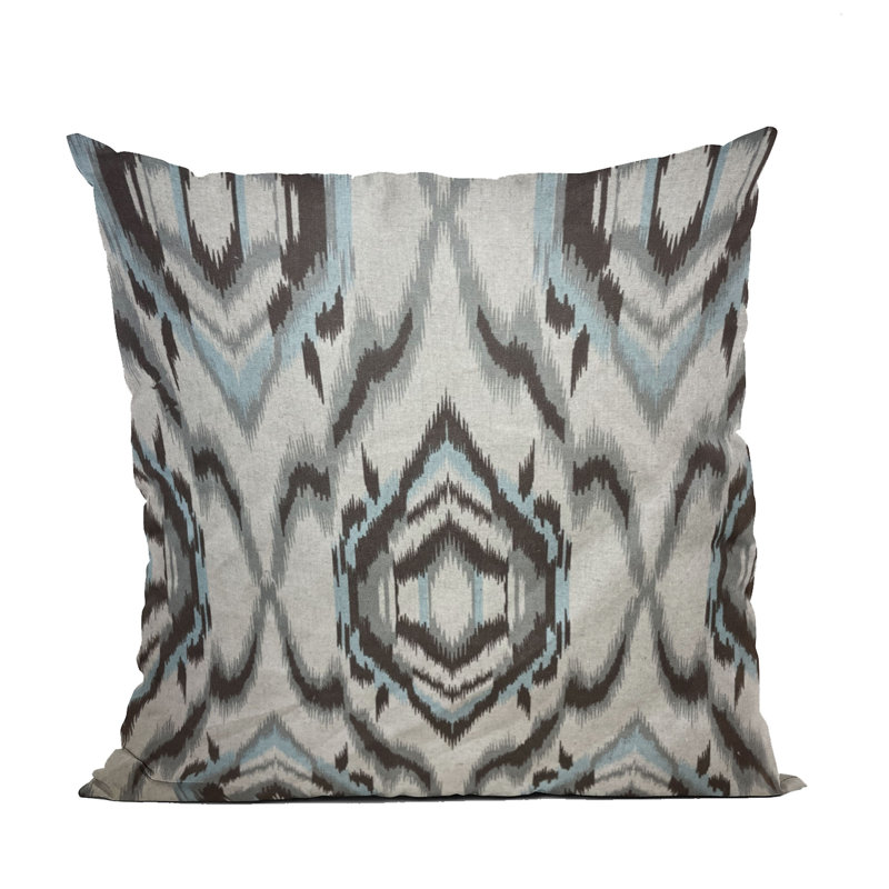 Dream Linen Indoor/Outdoor Pillow Cover & Insert, 12" H x 20" W, Rectangular, Gray/Blue