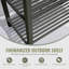 Îlot de cuisine extérieur avec rangement, îlot de cuisine en aluminium avec support de rangement double, centre de bar autoportant avec housse de protection intérieur extérieur