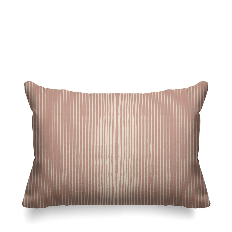 Ash Indoor/Outdoor Lumbar Pillow, Rose