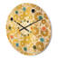 Horloge murale Golden Floral I - Mid-Century-63891420