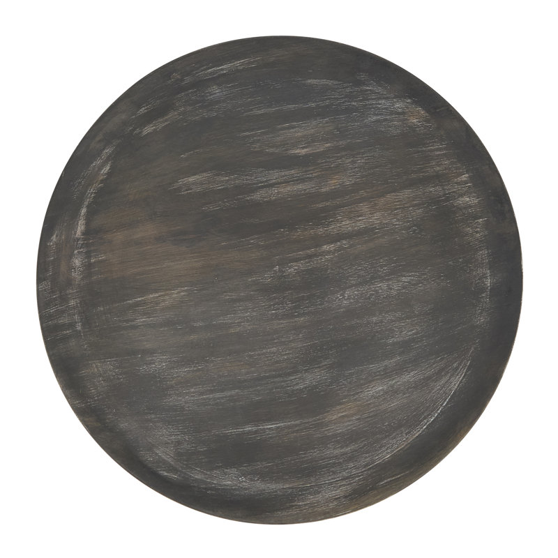 Sousplat Collection Mango Wood No Pattern Charger, Black