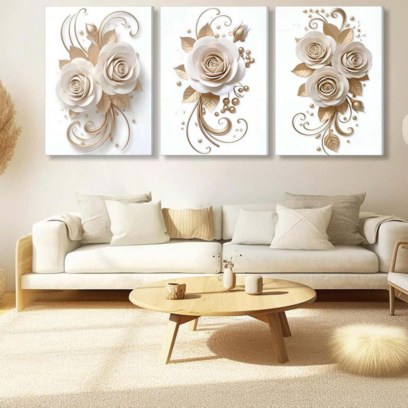 3 Piece Wrapped Canvas Print, 40 cm H x 30 cm W