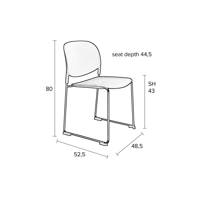 Dining Chair, White