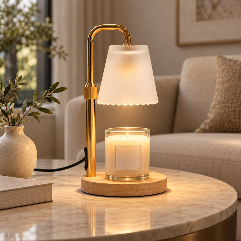11.42 " Glass and Iron Wax Warmer