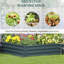 Lit de jardin en acier galvanisé, 48,34 po x 11,52 po, pour cultiver des légumes -, installation facile
