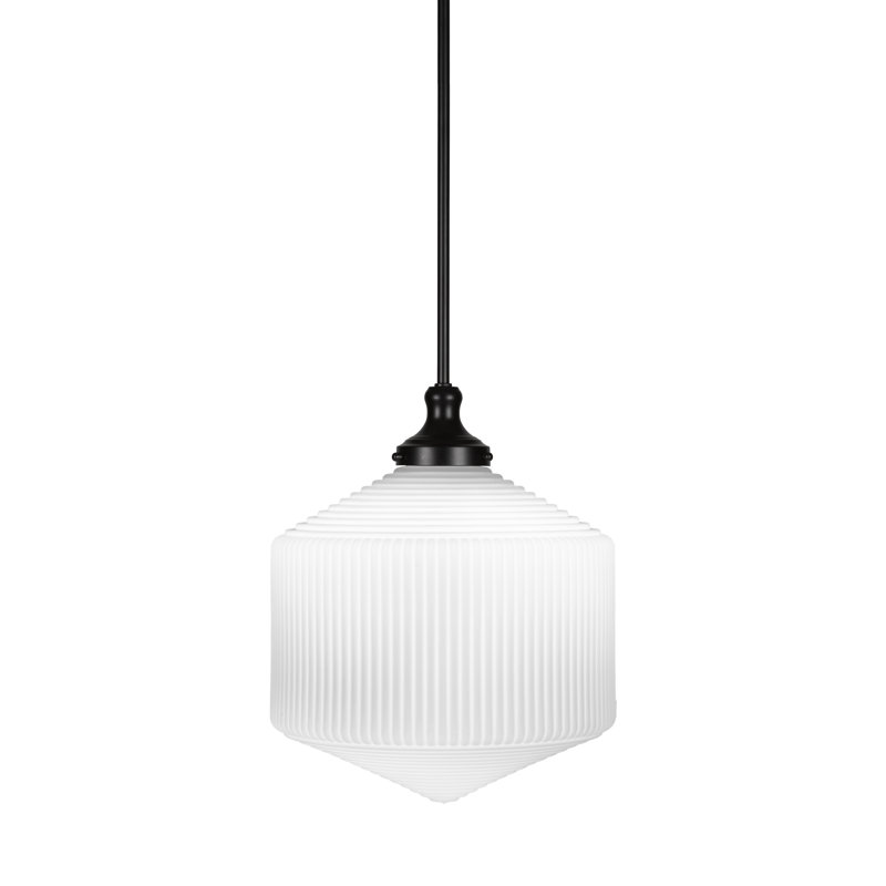Luminaire suspendu 1 lumière Carina, Noir mat
