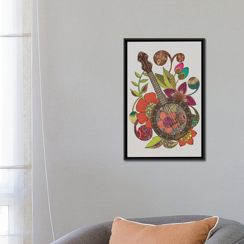 «Ever Banjo» par Valentina Harper, reproduction sur toile tendue sur châssis, H 26 po x l 18 po x P 1,5 po, Pas de tapis