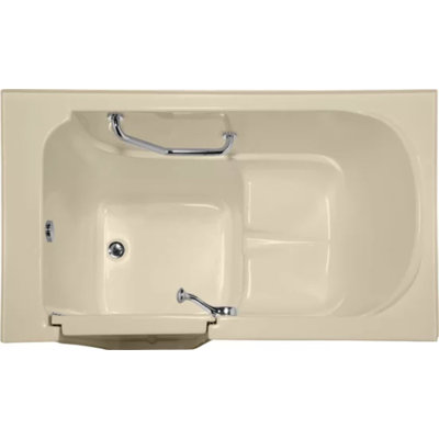 Walk-In Tub Life Style 52" x 30" Walk in Whirlpool Acrylic Bathtub with Integrated Seat