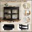 Console demi-lune avec tiroir et 2 tablettes-272522664