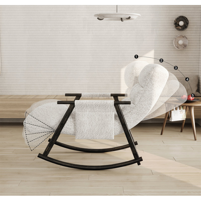 Chaise berçante pliante Casual, Blanc
