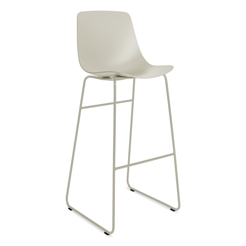 Clean Cut Counter Stool with Metal Frame, Counter Stool (24” Seat Height), Putty