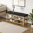 Elegant Rubberwood Frame Shoe Storage Bench-876445461