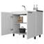 Évier et armoire utilitaire blanc 2-124785306