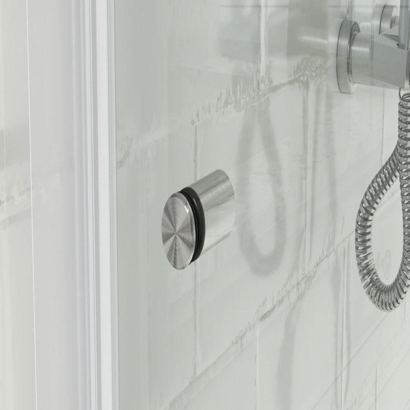 Poignée de porte de douche, poignée en acier inoxydable de 1 po (25 mm) pour verre de 1/4 po à 1/2 po d'épaisseur
