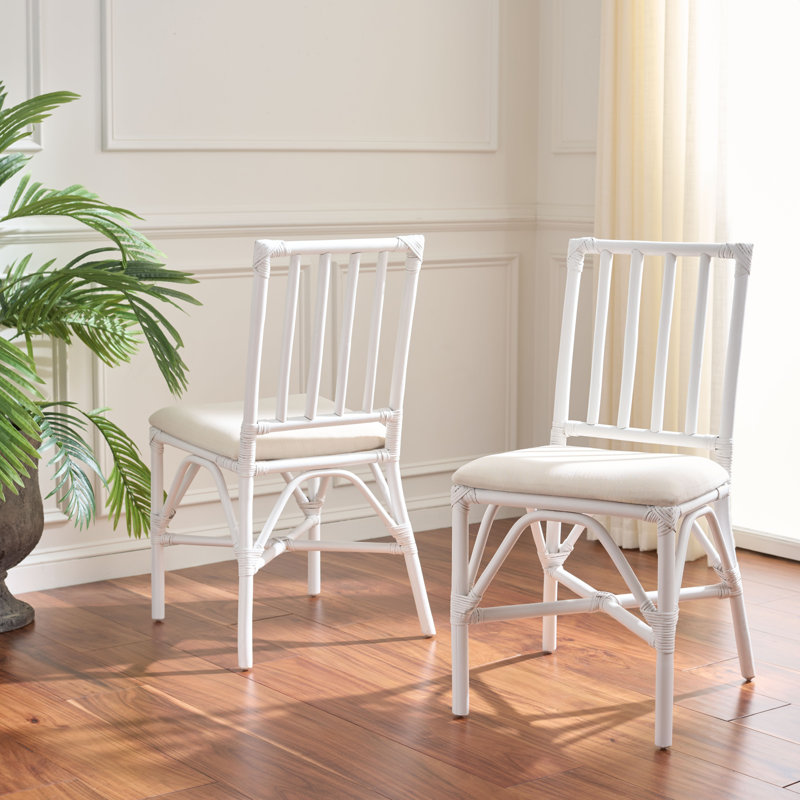 Chaise d'appoint avec coussin Amal, Blanc