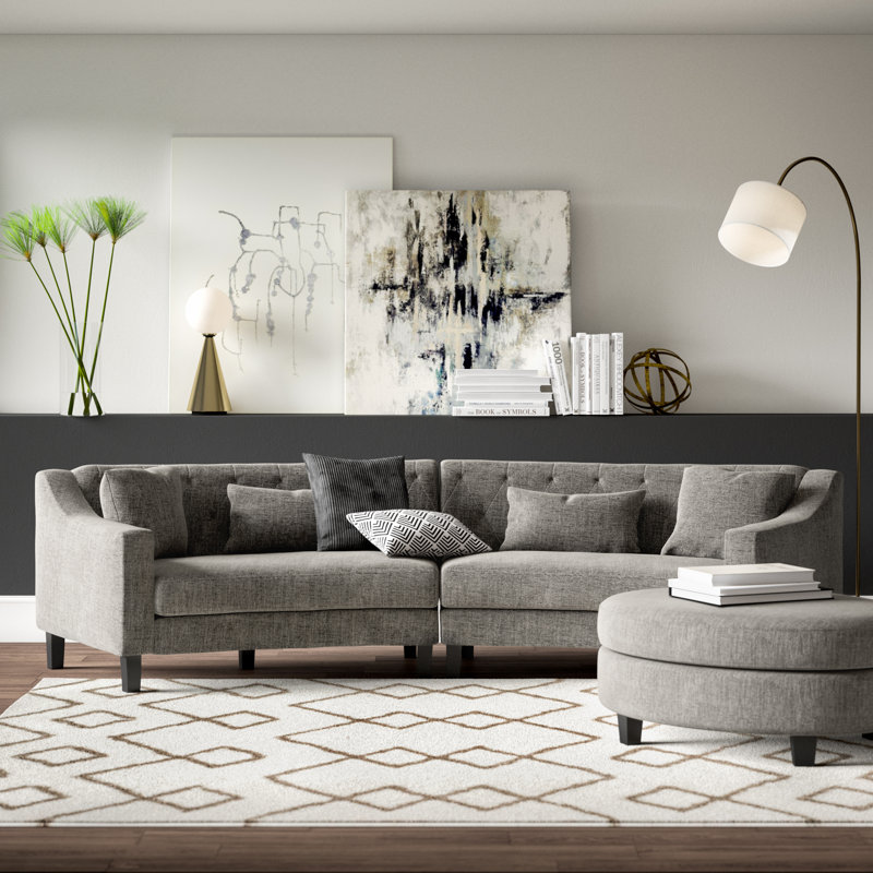 Stamant 129.5" Wide Chenille Symmetrical Corner Sectional