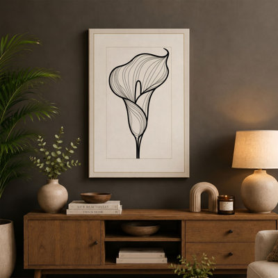 Calla Lily Study Botanical - Wrapped Canvas