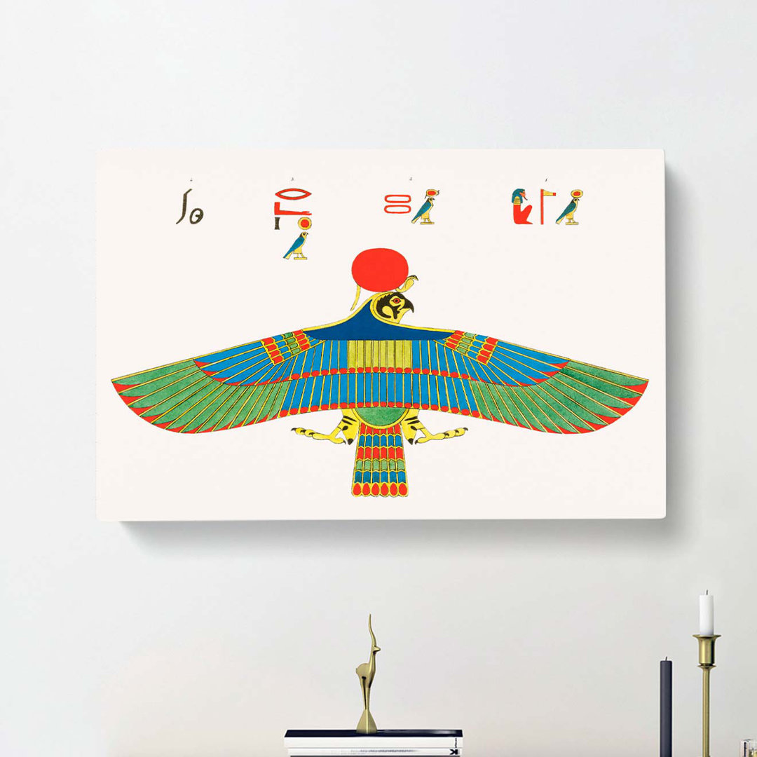 Hawk Emblem by J.F. Champollion - Wrapped Canvas