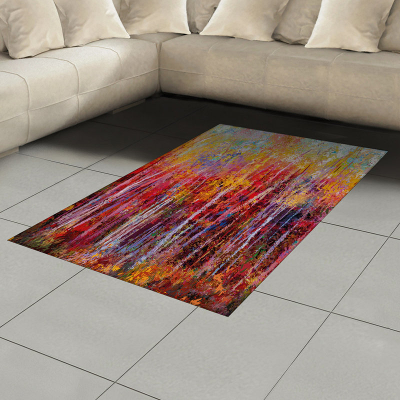 Nature High Density Long Fiber Poly Threads Decorative Area Rug Carpet, Rectangle 4' x 5'8"